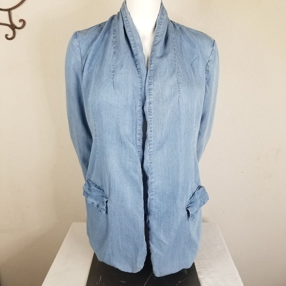 Jessica Simpson Open‎ Front Light Blue Blazer